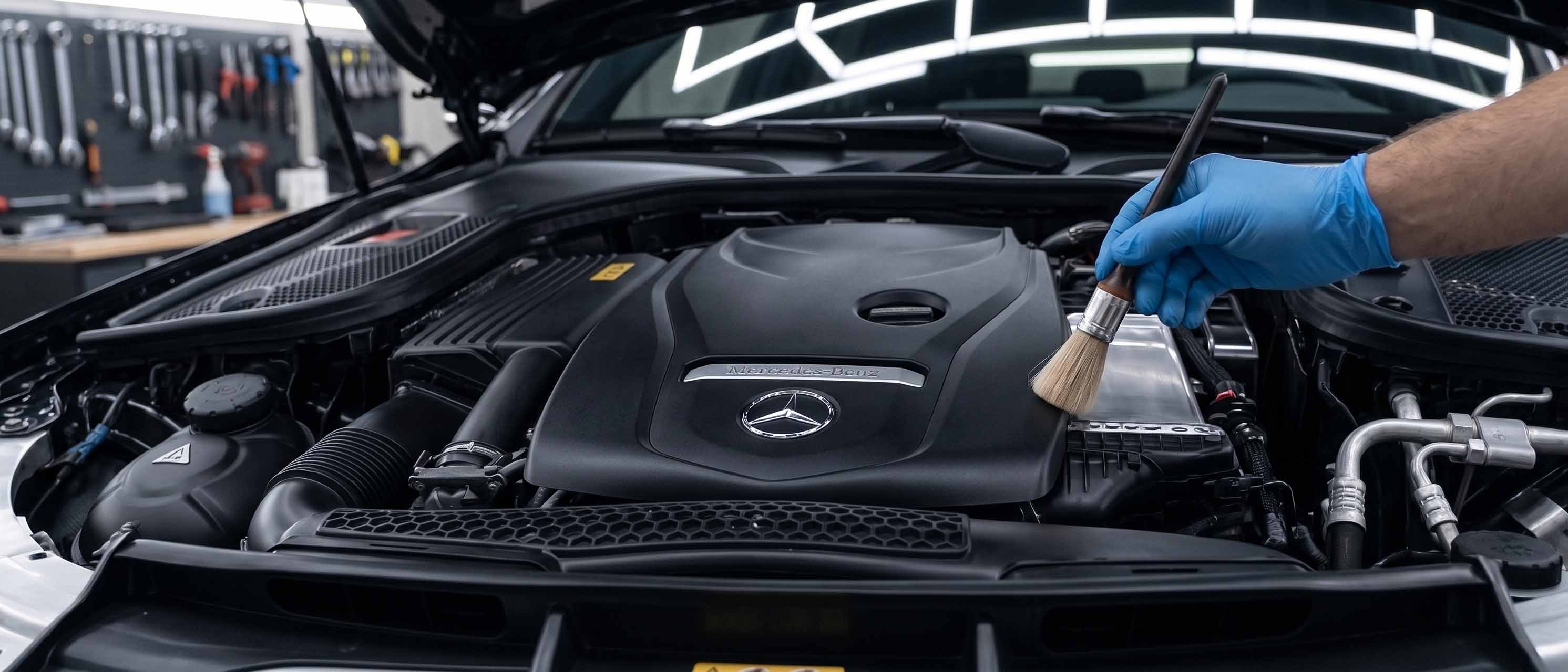 Engine Bay Detail at Minne Detail in Orono, MN